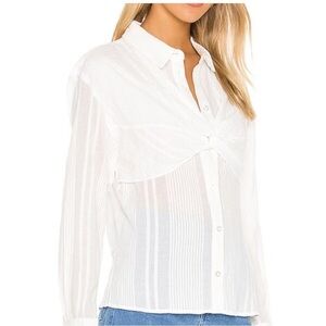 L'Academie REVOLVE brand The Coline Top White Button-Down Shirt- EUC- size S